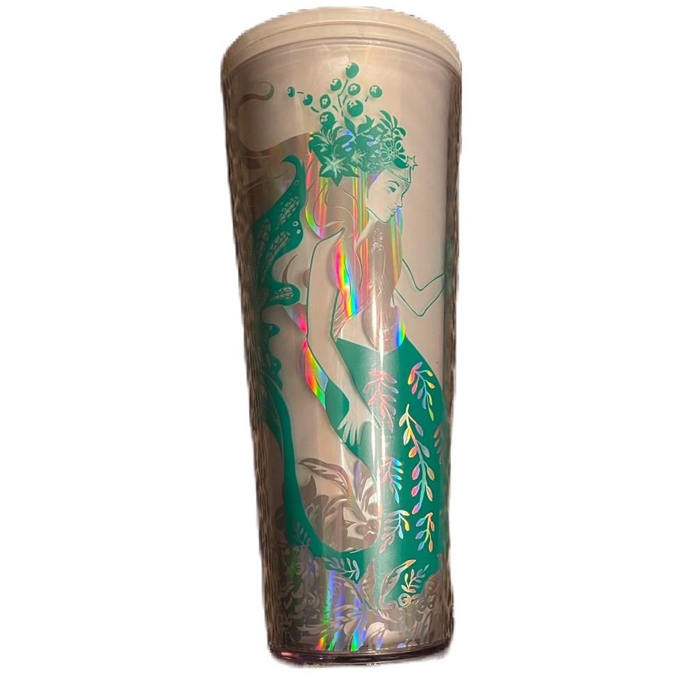Starbucks Pearl Siren Cup Mermaid Spearmint Tumbler Holographic 24oz 2022